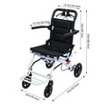 thumbnail image 4 of Portable Lightweight Folding Transport Chair,Removable Flip Armrests, with Locking Handbrake,Supports 220 lbs,Ultra Lightweight Elderly Transport Wheelchair Weighs only 13.66 lbs, 4 of 10
