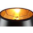 thumbnail image 5 of 7x14x11 Bold Black with True Gold Lining Hard Back Empire Lampshade, 5 of 6
