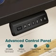 thumbnail image 3 of GlasFlength Ergonomic Standing Desk, Height Adjustable Electric Computer Desk with Control Panel & Headphone Hook, Modern Gaming Desk for Home Office, Height 28.7''-48'', Black/40Inches, 3 of 6
