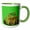 Green/White, variant on 3drose, Red Eyed Tree Frog Realistic Artwork, 11oz Two-tone Blue Mug