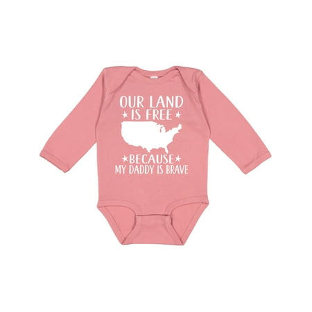 

Inktastic Military Daddy Veteran for Son Daughter Gift Baby Boy or Baby Girl Long Sleeve Bodysuit