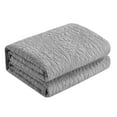 thumbnail image 4 of Chic Home Shalon 3-Piece Geometric Cotton Quilt Set, King, Grey, 4 of 6