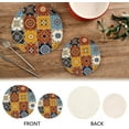thumbnail image 4 of Mexican Talavera 2 Pack Pot Holders Trivets, Heat Resistant Hot Pads for Kitchen Table Decoration Trivets for Hot Dishes/Pot/Bowl/Teapot/Kitchen Hot Pads Trivets, 7" + 9.45", 4 of 7