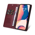 thumbnail image 4 of Wallet Case for iPhone 14 Pro Max, Business Style PU Leather Magnetic Adsorption Flip Folio Cover with Kickstand Card Slots Cash Holder Soft Silicone Shockproof Protective Case,Winered, 4 of 8