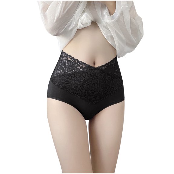 Fesfesfes Ladies Panties Womens Transparent Lace Hip Lift With No Traces Large Size Tight Waist Style Hip Lift Womens Underwear