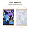 thumbnail image 2 of Wall-E Poster Canvas Wooden Shaft Hanging Poster Home Decor, Aesthetic Wood Frames Scroll Painting Wall Art for Living Room Bedroom Office 12"X18", 2 of 7