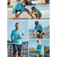 thumbnail image 4 of QUALICOS Protección Solar para Hombre UPF 50+ Manga Larga Ligera y Transpirable para Natación y Senderismo Al Aire Libre Azul (Talla L), 4 of 5