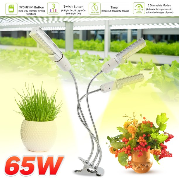65w 180led Three Head 360 Full Spectrum Plant Grow Light Hydroponic Plant Grow Lights For Greenhouse And Hydroponic Indoor Plants Indoor Plant Growing Lights Walmart Com Walmart Com