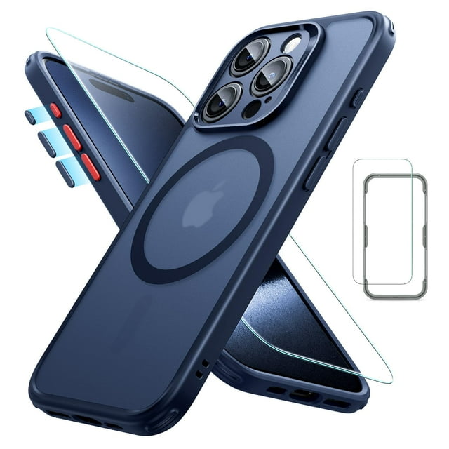 Set de fundas ESR para iPhone 15 Pro translúcidas mate con protector de pantalla