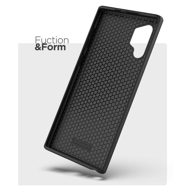 Encased Galaxy Note 10 Plus Case (Thin Armor) Slim Flexible Grip Phone  Cover (Samsung Note 10+) Black 