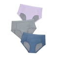thumbnail image 7 of Hanes Confident Nights™ Girls' Overnight Underwear, 3-Pack, Light & Moderate Leaks, Grey Multi Assorted 8, 7 of 7