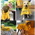 thumbnail image 4 of Impermeables grandes para perros con capucha de tira reflectante, poncho impermeable para perros (1 unidad, amarillo, XL), 4 of 5