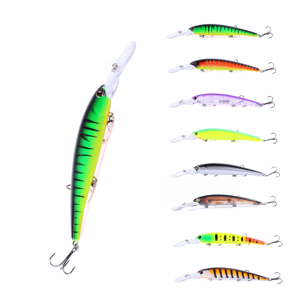 HENGJIA Fishing Lures Large Hard Bait Minnow VIB Lure with Treble Hook Life-Like Swimbait Fishing Bait Popper Crankbait Sinking Lure for Bass Trout Walleye Redfish