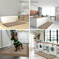 thumbnail image 4 of Findosom 2'x6' Hallway Runner Rug Non Slip Entryway Mat with Rubber Backing Machine Washable Laundry Runner Rug Long Indoor Doormat Entrance Floor Mat Runner for Garage Kitchen Laundry Brown, 4 of 8