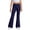 Navy, variant on Fancifize Teens Girls Flare Leg Chino Pants, School Uniform Bell Bottom Dress Pants, Casual Loose Trousers with Pockets
