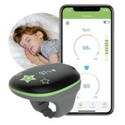 LOOKEE® Smart KidsO2 Sleep & Activity Oxygen Monitor with Audio Alarm and App Notification | Track Oxygen Level, Heart Rate | For Kids 3-10 Years Old