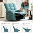thumbnail image 3 of GarveeHome Swivel Rocker Recliner Chair With Massage and Heat, Oversize Ergonomic Lounge Single Sofa With Side Pocket, Cup Holders,Single Sofa Seat for Living Room, Bedroom, 3 of 6