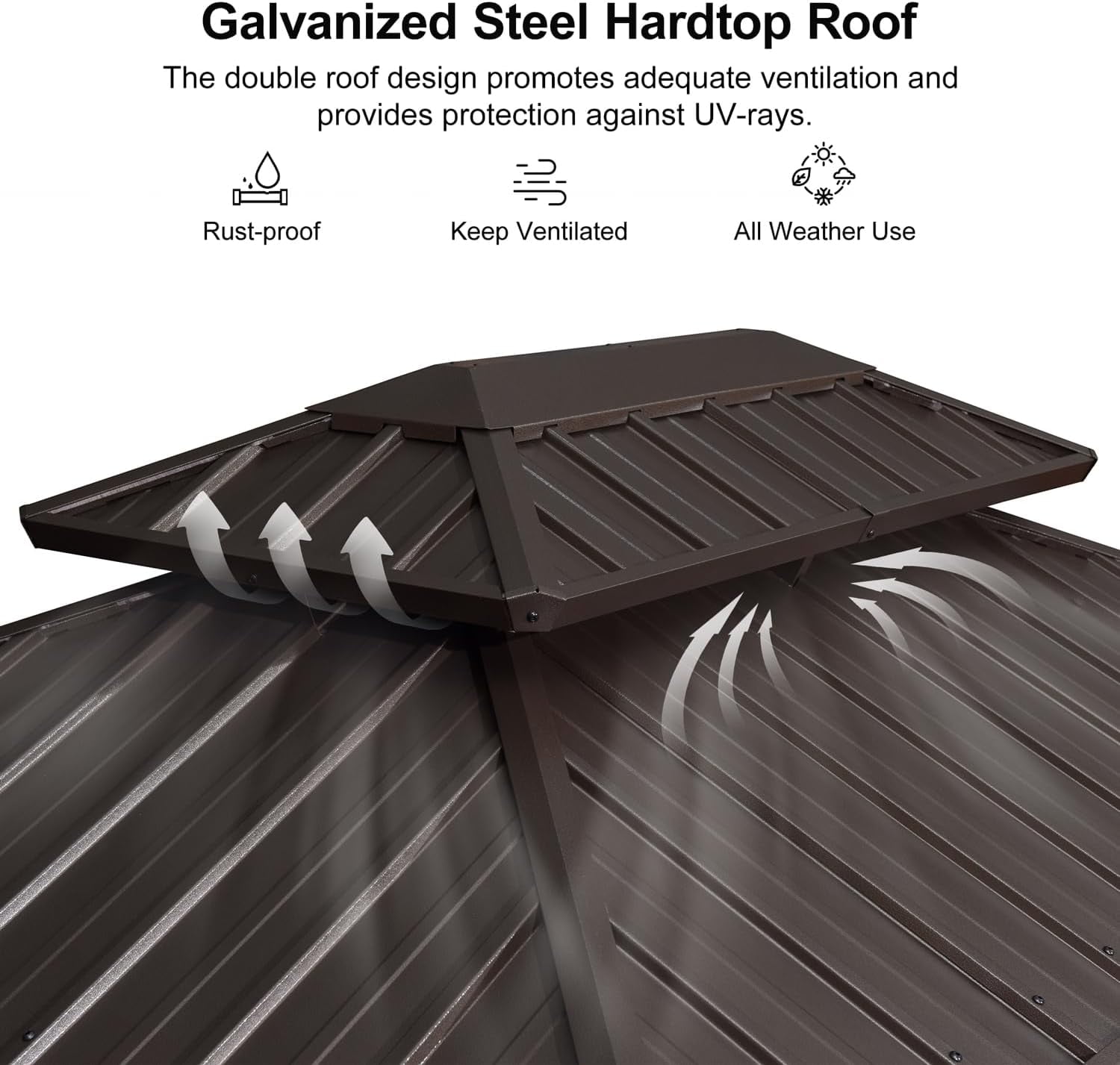 Purple Leaf Hardtop Grill Gazebo - Thumbnail 5