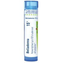 Boiron Belladonna 15C, Homeopathic Medicine for High Fever (Up To 102F) Of Sudden Onset With Perspiration, 80 Pellets