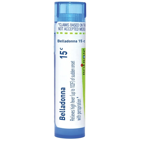 Boiron Belladonna 15C, Homeopathic Medicine for High Fever (Up To 102F) Of Sudden Onset With Perspiration, 80 Pellets