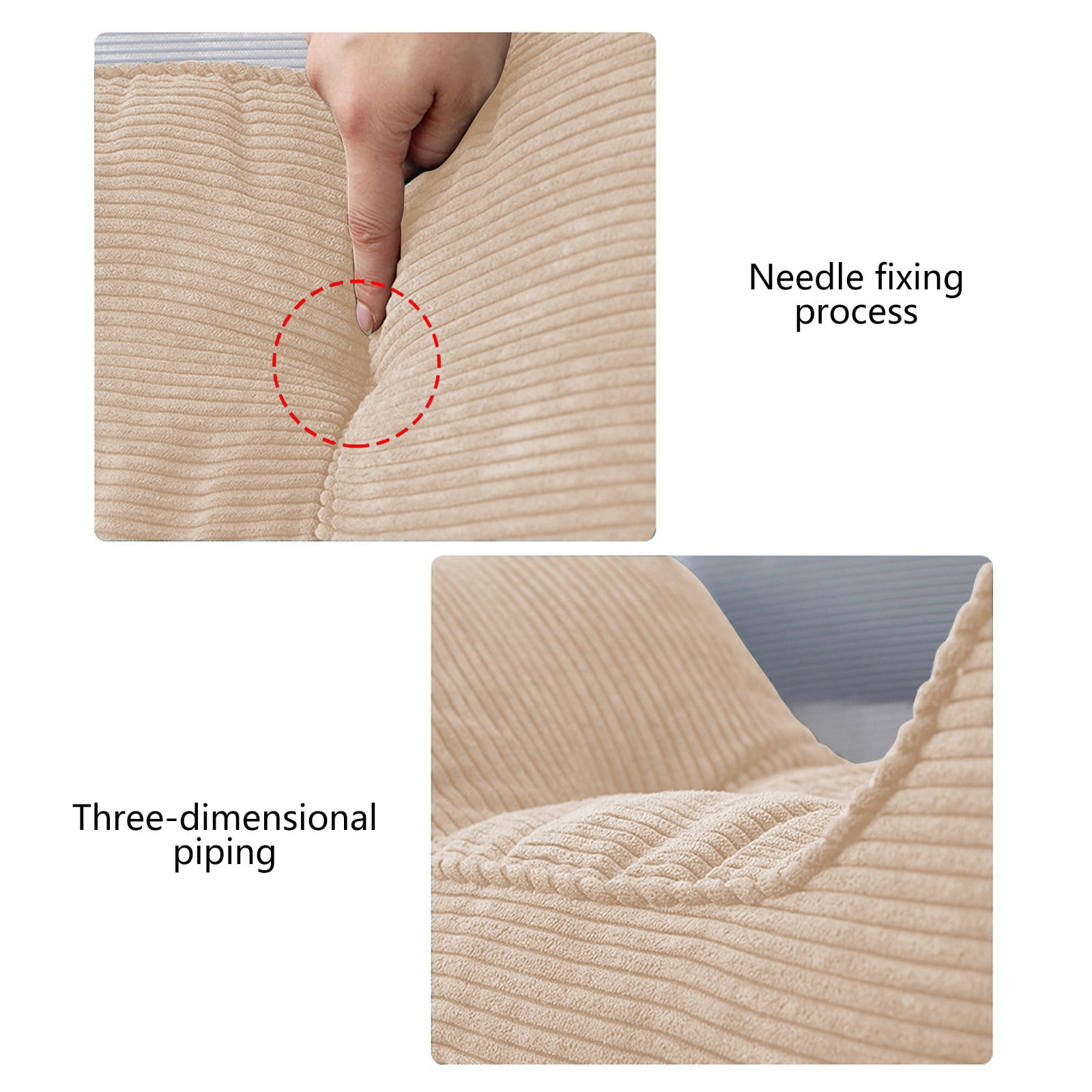 Steadline Ergonomic Back Support Pillow - Corduroy Lumbar Cushion for Office Car Sofa Bed - Comfortable Posture Corrector for Long Term Sitting