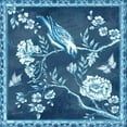 thumbnail image 3 of Tre Sorelle Studios 12x12 Black Modern Framed Museum Art Print Titled - Chinoiserie Tile blue I, 3 of 5