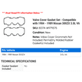 thumbnail image 2 of Valve Cover Gasket Set - Compatible with 1984 - 1989 Nissan 300ZX 3.0L V6 1985 1986 1987 1988, 2 of 2