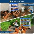 thumbnail image 7 of Chicken Nesting Boxes, 6 Compartment Metal Chicken Egg Laying Box with Lid Cover and Stand for Hens/Ducks, Easy Egg Collection Hen Roosting and Coop Use, Blue, 7 of 7