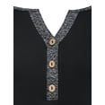 thumbnail image 3 of Rosegal Plus Size Marled Raglan Sleeve Tee Black 1X, 3 of 4