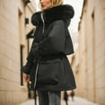 thumbnail image 2 of Womens Winter Warm Thicken Long Outwear Pockets Coat Jacket, 2 of 7
