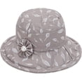 thumbnail image 5 of CoCopeaunts Summer Bucket Hat for Women White Pearl Decorated Beach Outdoor Travel Sunscreen Cotton Foldable Ladies Bucket Cap, 5 of 8