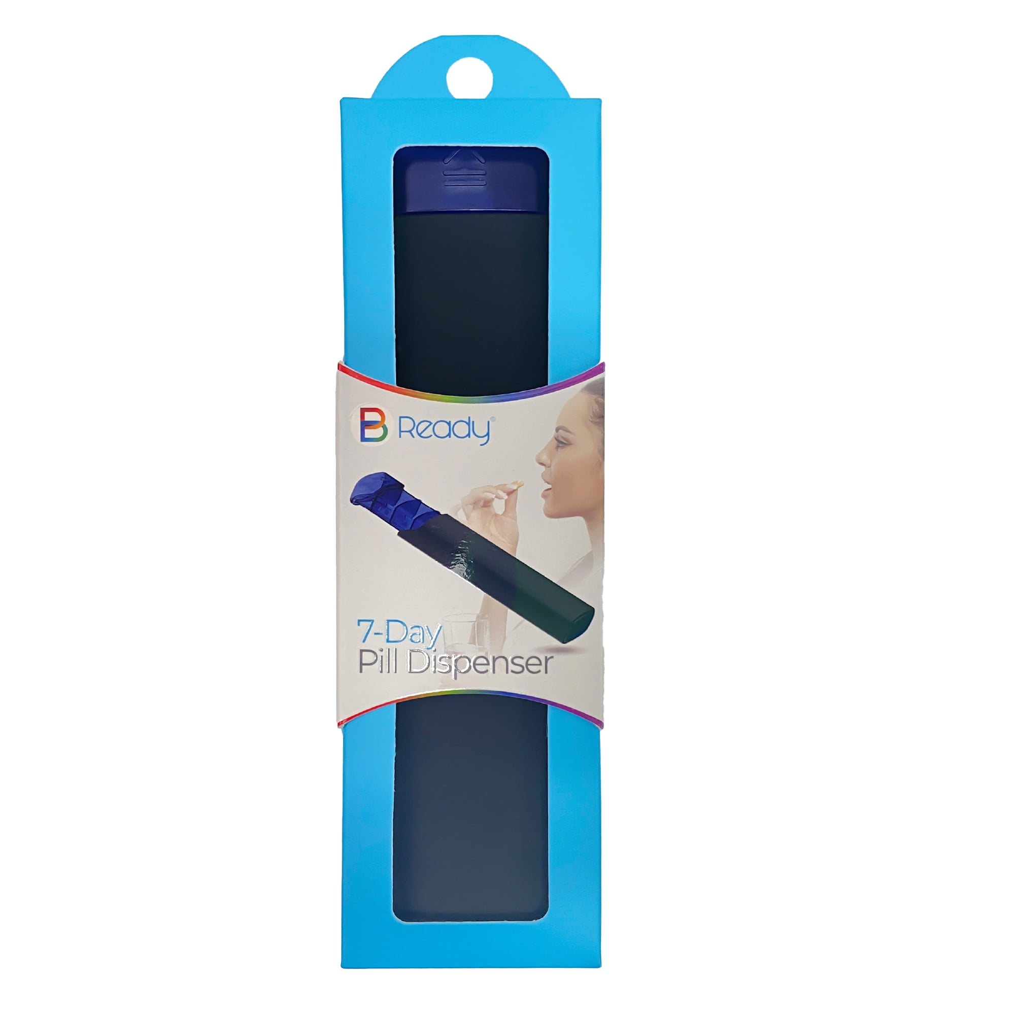 (3 pack) BReady 7-Day Slide Pill Case, Compact Weekly Pill Organizer, Colors Vary