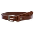 thumbnail image 2 of Women's 3/4" (17 mm) Full Grain Leather Embossed Skinny Beveled-Edge Belt, 2 of 2