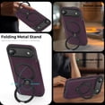 thumbnail image 5 of Dteck for iPhone Air Case, Card Holder RFID Blocking Flip Leather Case for iPhone Air, Magnetic Ring Stand Compatible with MagSafe, Full Body Protection Shockproof for Men Women,Purple, 5 of 8