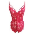 thumbnail image 4 of uublik Valentines Lingerie Set for Women Plus Size Lace Sexy Naughty Bodysuit Babydoll, 4 of 5
