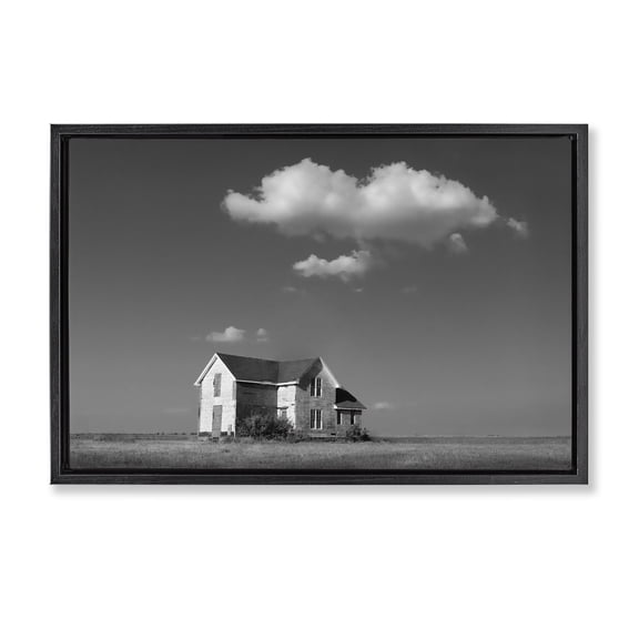 Stupell Industries Southwestern Solitary Erstwhile Cottage Black Floating Frame Canvas Art, 25 x 17, by Steve Toole