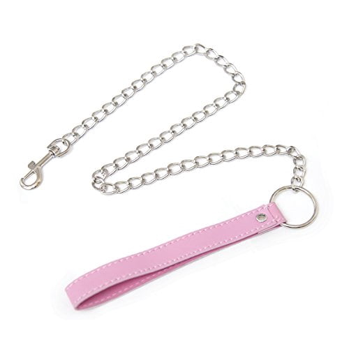 pink chain leash