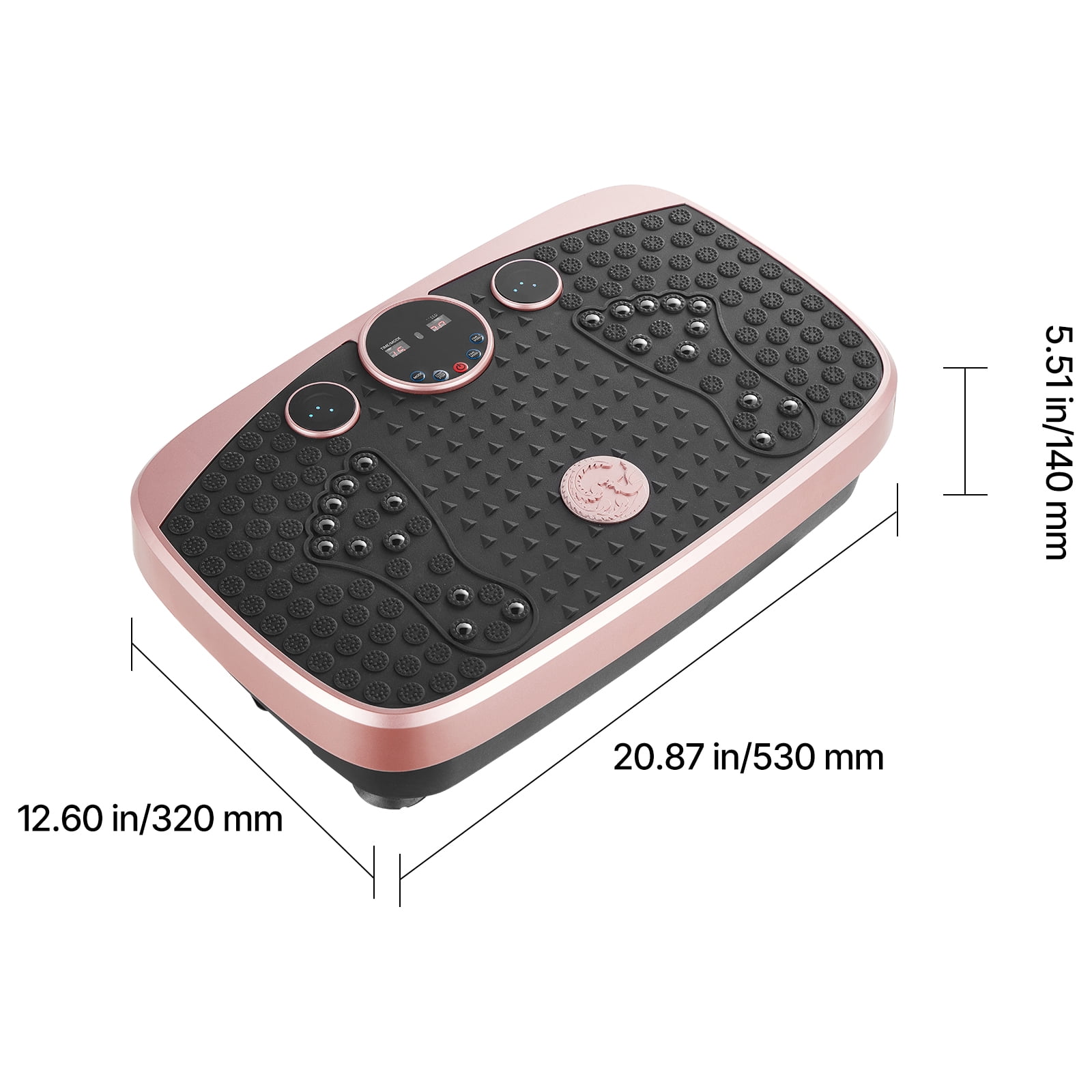 VEVOR Vibration Plate Exercise Machine, Whole Body Shaker with Magnetic Acupoints for Lymphatic Drainage and Weight Loss, Home Workout Gym Fitness Equipment with 2 Resistance Bands for Women Men,Pink