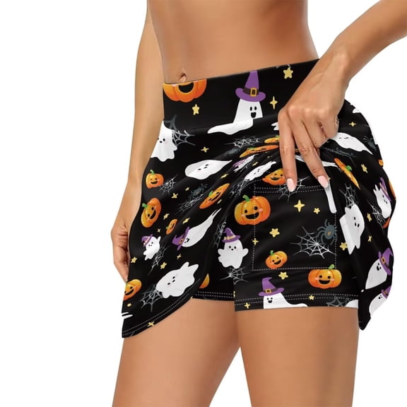 Yoga Shorts for Women Lightweight Stylish Print Side Pocket High Waist Gym Shorts for Workout Wear Multicolour L