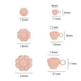thumbnail image 6 of Joernso 1 Set Dollhouse Cup 3D Shape Realistic Alloy Miniature Tea Cup with Flower Saucer Play House Toy for Micro Landscape, 6 of 8