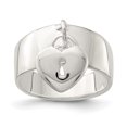 thumbnail image 1 of 925 Sterling Silver Dangle Lock Ring, 1 of 2