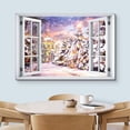 thumbnail image 3 of wall26 Canvas Print Wall Art Window View Snowy European Winter Wonderland Celebrations &amp; Holidays Nature Photography Realism Landscape Colorful Multicolor for Living Room, Bedroom, Office - 16&qu, 3 of 5