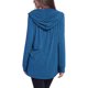 thumbnail image 5 of Moda mujer Casual cuello pico manga larga con capucha suelta camiseta otoño blusa pulóver Tops Pompotops FGAJ22732, 5 of 9