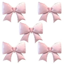 5 Pcs Giant Pink Bow Balloons, Inflated 29 inches, for Birthday Wedding Anniversary Bachelorette Bridal Engagement Graduation Party Decoration Supplies