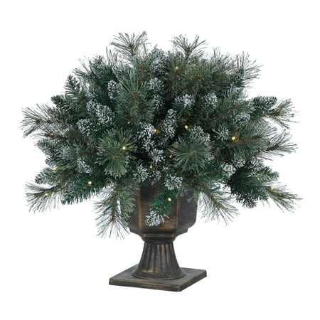 24" LED Pre-Lit, Battery Operated Frosted Artificial 