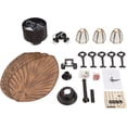 thumbnail image 2 of Palm Island Bali Breeze Ceiling Fan with Remote Control/Pull Chain Control, Five Palm Leaf Blades, Modern Tropical Indoor/Outdoor Ceiling Fan, 3 Lights, 52 inch, 2 of 8