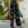thumbnail image 3 of Wide Leg Pants Woman, Colorful Insect High Waist Knot Palazzo Pants for Women, Elastic Sweatpants Yoga Lounge Pants Trousers with Pockets Fall Pants for Women 2024, 3 of 6