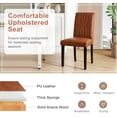 thumbnail image 6 of VECELO Upholstered Dining Chairs, Modern PU Leather High Back Chair with Wood Legs for Kitchen, Living Room, Set of 4, Brown, 6 of 9