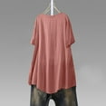 thumbnail image 4 of Moda Mujer Causal V-Cuello Blusa Sólida Manga Corta Botón Camiseta Verano Tops Fridja  ghk5915, 4 of 4