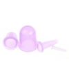 4pcs/set Silicone Cupping Massage Tools Props Body Facial Therapy Cupping Cups (Purple)